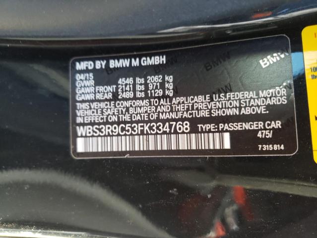 2015 BMW M4 WBS3R9C53FK334768