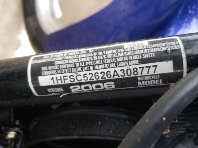 2006 HONDA VTX1300 R 1HFSC52626A308777