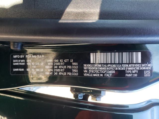 2016 FIAT 500X TREKK ZFBCFXCT0GP334699