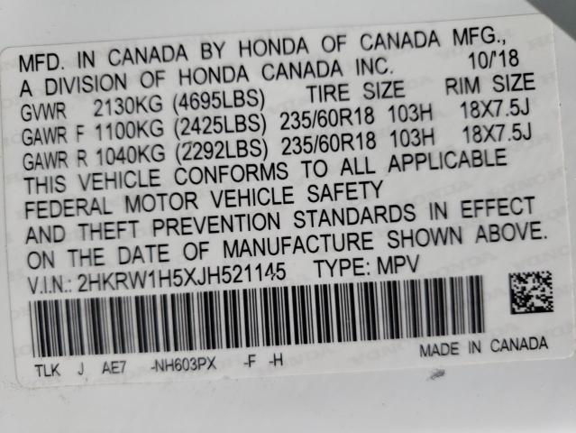 2018 HONDA CR-V EX 2HKRW1H5XJH521145