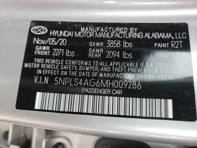 2021 HONDA ELANTRA 5NPLS4AG6MH009286