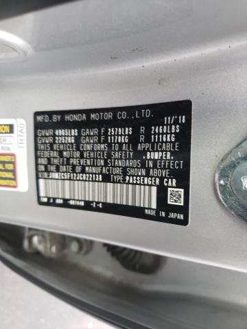2018 HONDA CLARITY JHMZC5F12JC022138