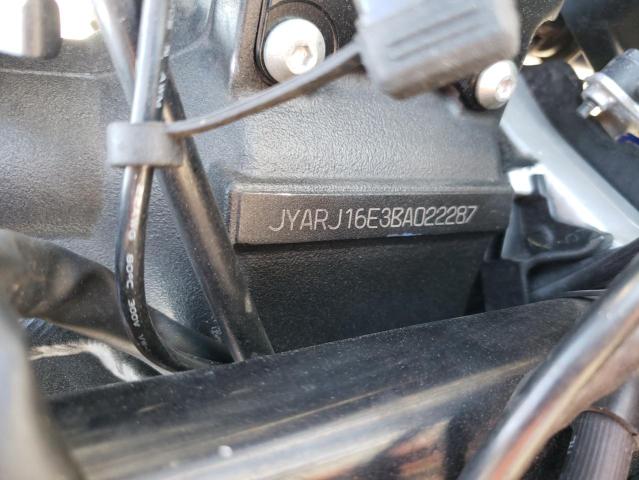 2011 YAMAHA YZFR6 JYARJ16E3BA022287