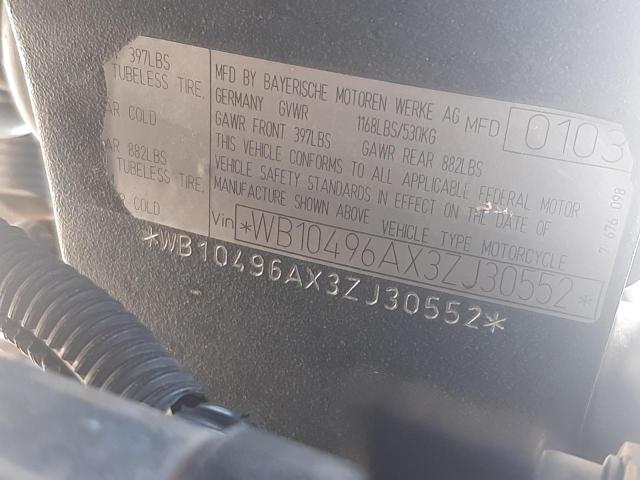 2003 BMW R1200 CL WB10496AX3ZJ30552