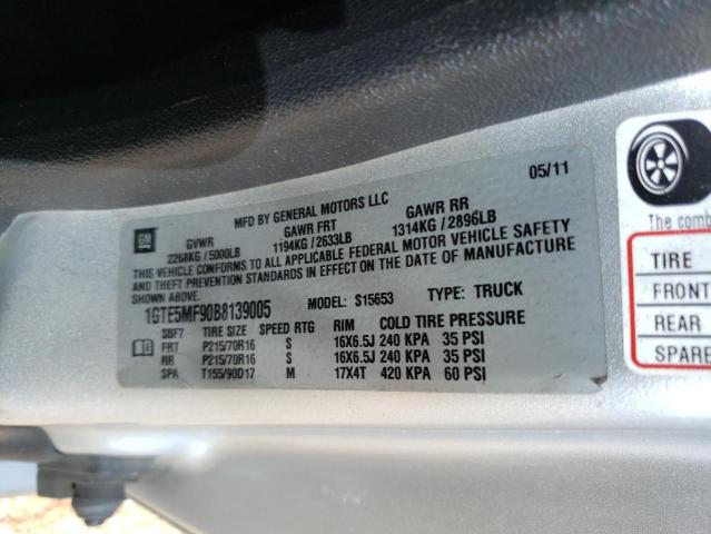 2011 GMC CANYON SLE 1GTE5MF90B8139005