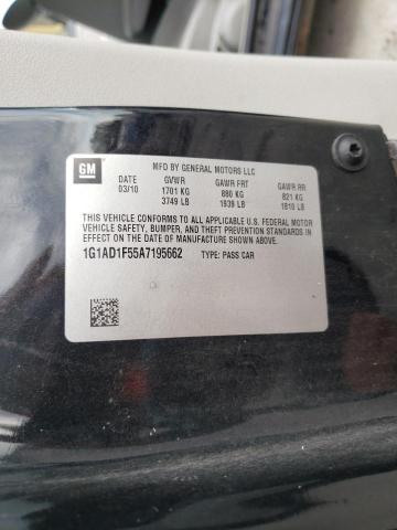 2010 CHEVROLET COBALT LT 1G1AD1F55A7195662