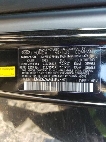 2020 HYUNDAI KONA SEL P KM8K62AA0LU578201