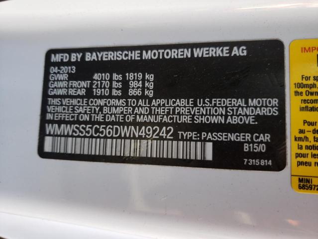 2013 MINI COOPER S P WMWSS5C56DWN49242