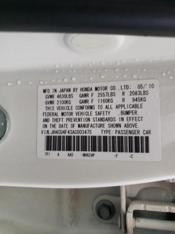 2010 ACURA TSX JH4CU4F43AC003475