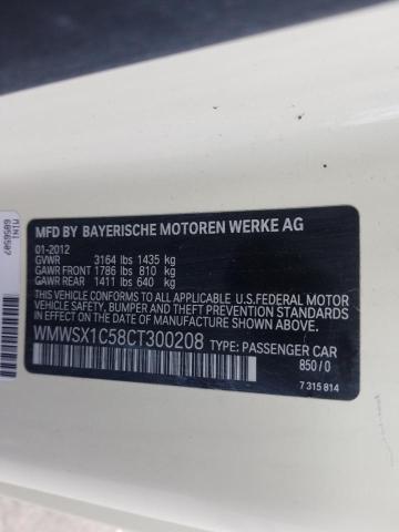 2012 MINI COOPER COU WMWSX1C58CT300208