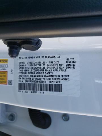 2020 HONDA PASSPORT E 5FNYF7H50LB002864