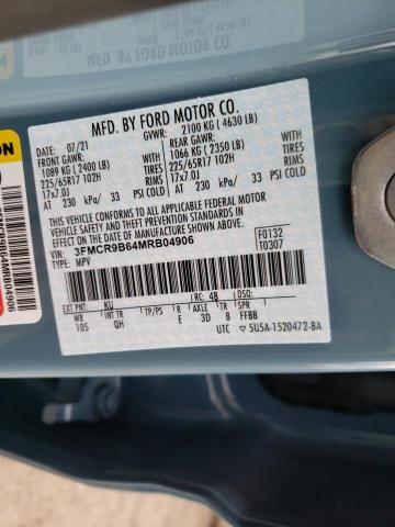2021 FORD BRONCO 3FMCR9B64MRB04906