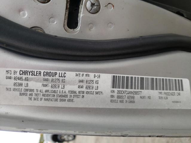 2010 DODGE CHARGER SR 2B3CA7CWXAH288577