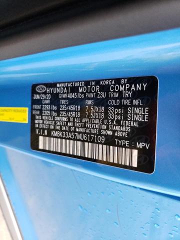 2021 HYUNDAI KONA LIMIT KM8K33A57MU617109