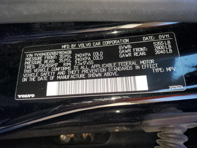 2011 VOLVO XC60 3.2 YV4940DZ6B2193408