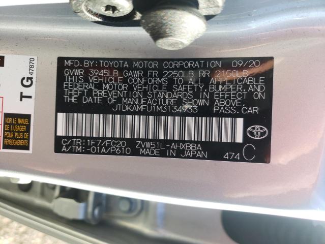 2021 TOYOTA PRIUS SPEC JTDKAMFU1M3134933