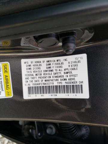 2011 ACURA TL 19UUA8F27BA002719