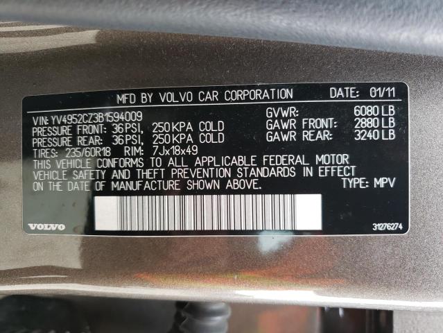 2011 VOLVO XC90 3.2 YV4952CZ3B1594009
