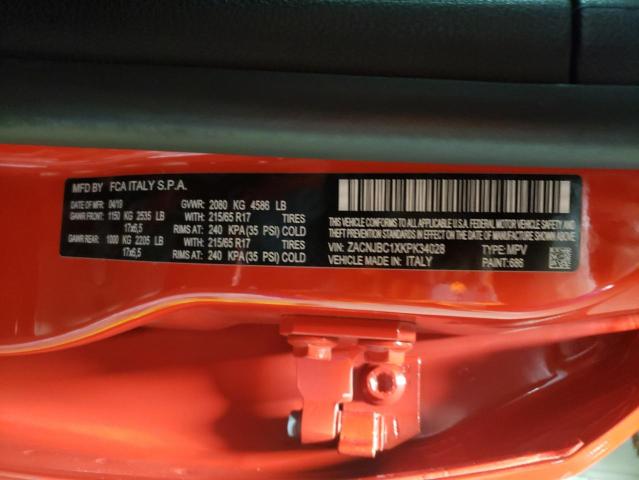 2019 JEEP RENEGADE T ZACNJBC1XKPK34028