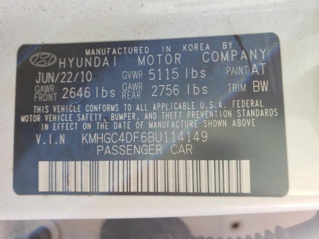 2011 HYUNDAI GENESIS 4. KMHGC4DF6BU114149