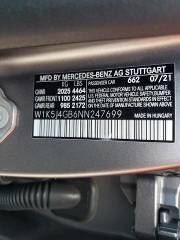2022 MERCEDES-BENZ CLA250 W1K5J4GB6NN247699