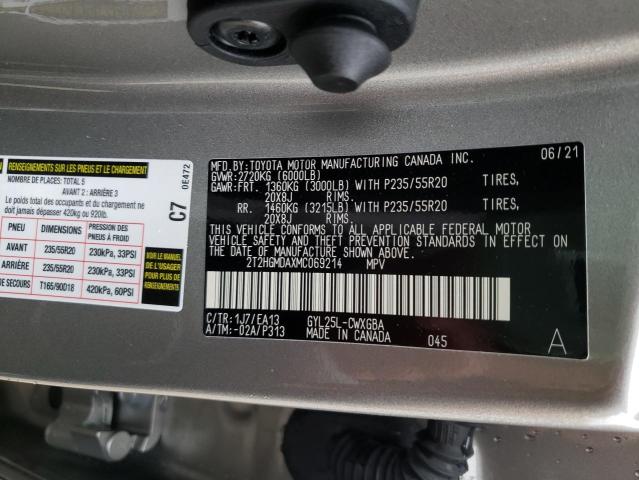 2021 LEXUS RX 450H 2T2HGMDAXMC069214