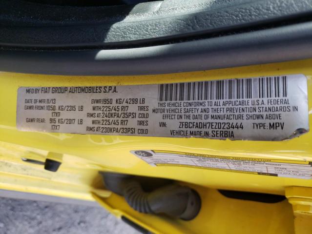 2014 FIAT 500L TREKK ZFBCFADH7EZ023444
