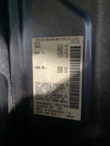 2020 NISSAN MAXIMA SL 1N4AA6DV5LC380794