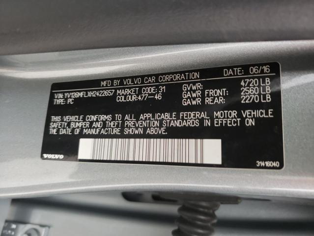 2017 VOLVO S60 YV126MFLXH2422657