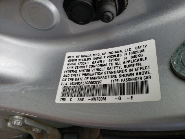 2012 HONDA CIVIC NATU 19XFB5F57CE003297