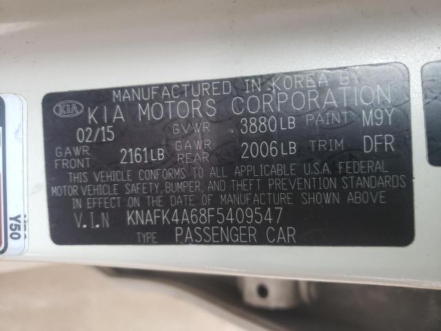 KNAFK4A68F5409547 Kia Forte Lx 2015. Фото: 9