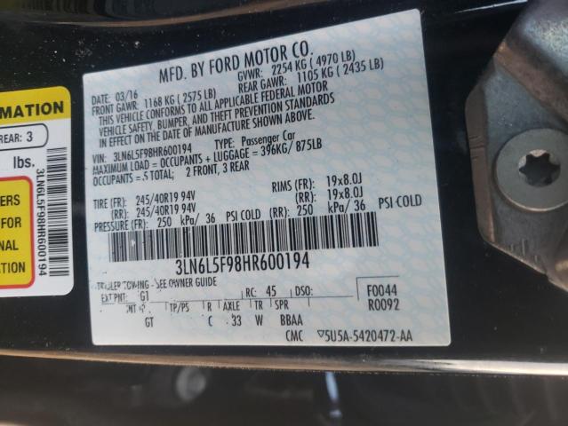 2017 LINCOLN MKZ RESERV 3LN6L5F98HR600194