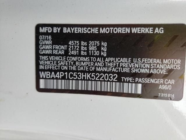 2017 BMW 440I WBA4P1C53HK522032