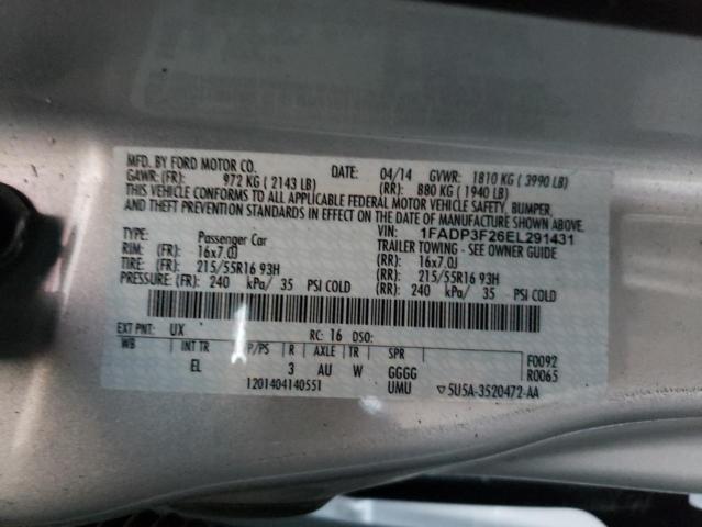 2014 FORD 1100 1FADP3F26EL291431