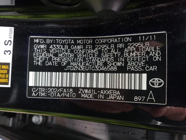 2012 TOYOTA PRIUS V JTDZN3EU1C3046588