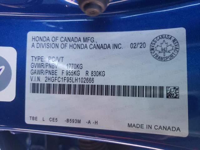2020 HONDA CIVIC TOUR 2HGFC1F95LH102666