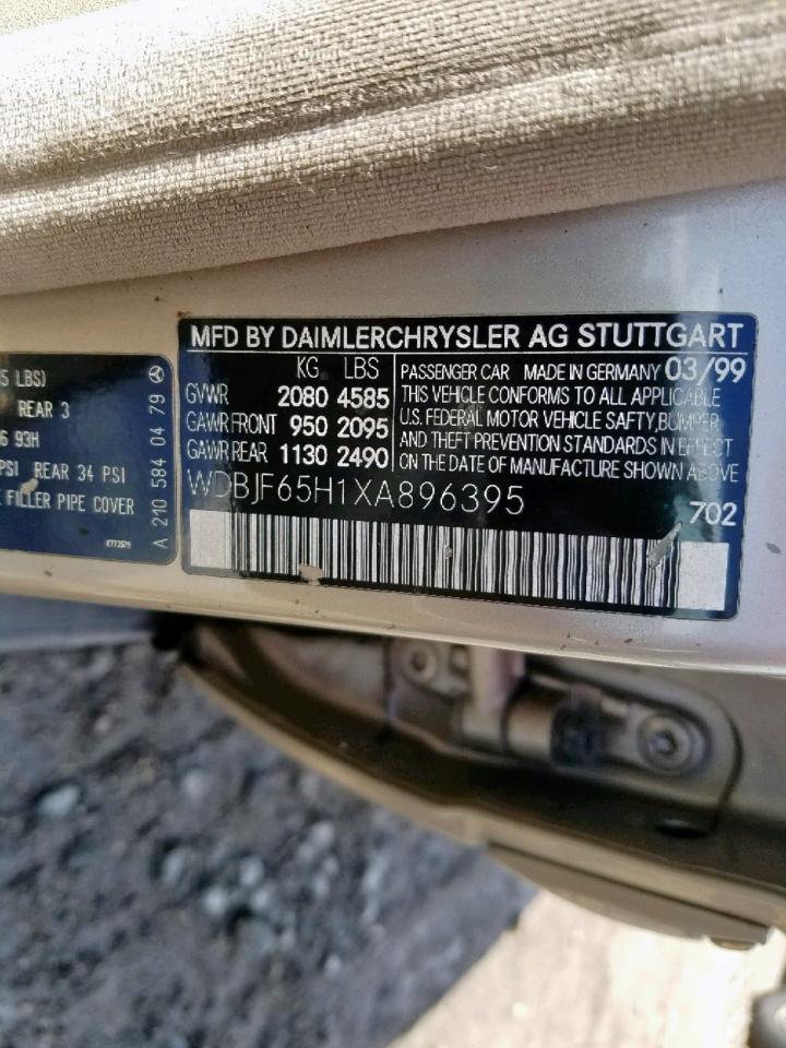 WDBJF65H1XA896395 1999 Mercedes-Benz E 320