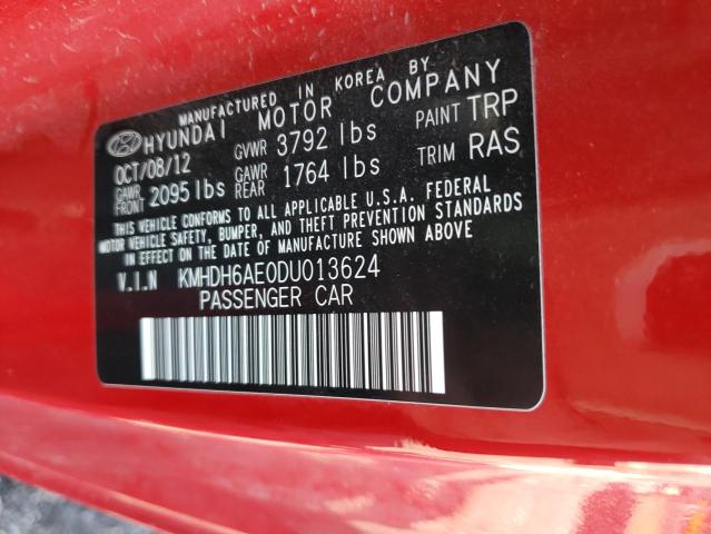 2013 HYUNDAI ELANTRA CO KMHDH6AE0DU013624