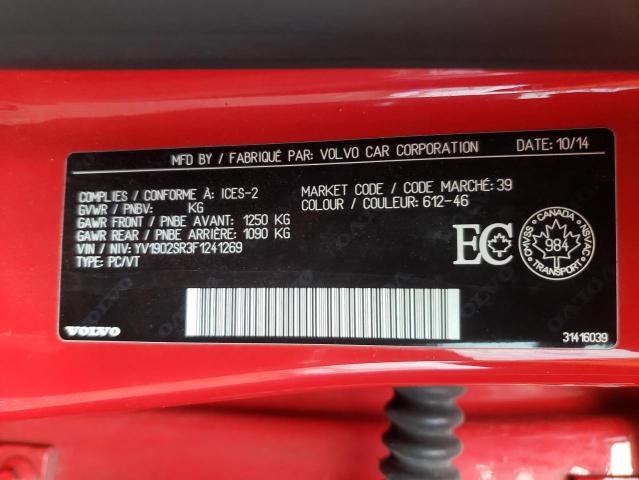 2015 VOLVO V60 R DESI YV1902SR3F1241269