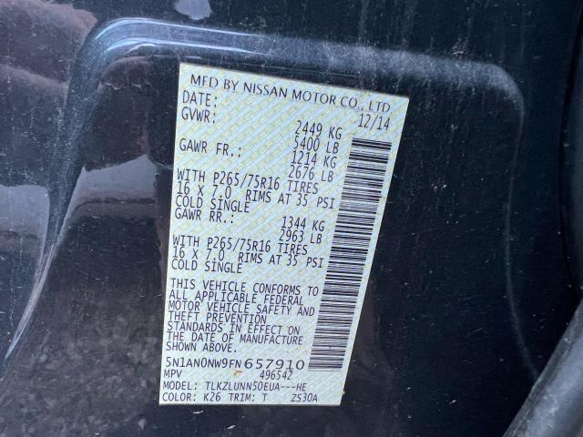2015 NISSAN XTERRA X 5N1AN0NW9FN657910