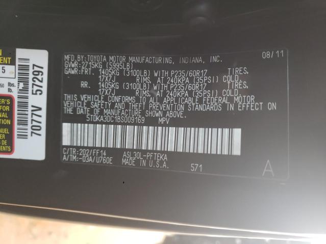 2011 TOYOTA SIENNA BAS 5TDKA3DC1BS009169