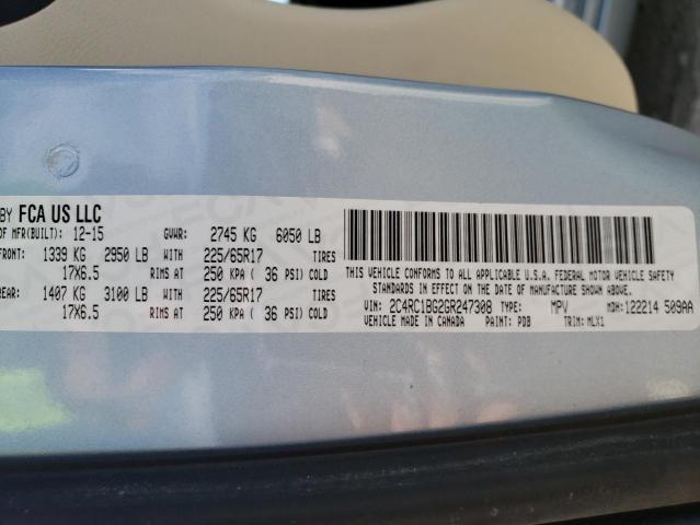 2016 CHRYSLER TWN & CTRY 2C4RC1BG2GR247308
