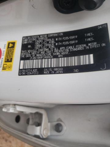 2015 LEXUS RX 450H JTJBC1BAXF2468436