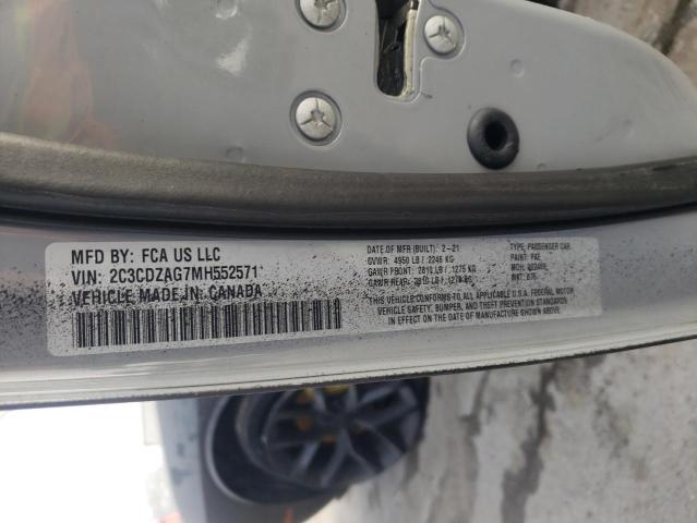 2021 DODGE CHALLENGER 2C3CDZAG7MH552571