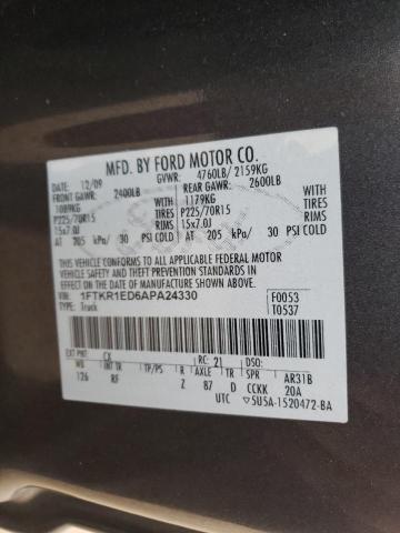 2010 FORD RANGER SUP 1FTKR1ED6APA24330