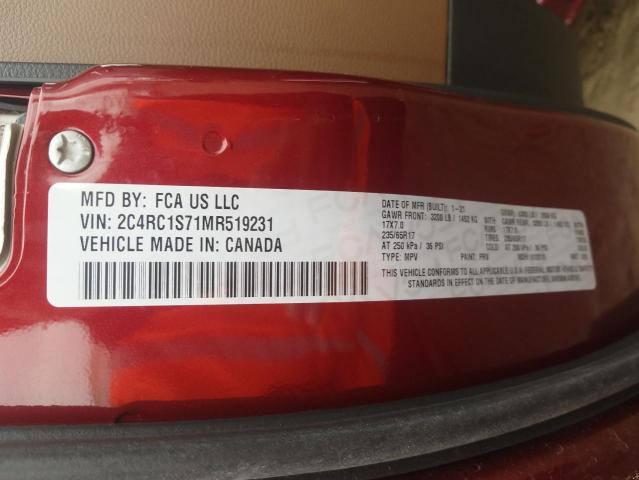 2021 CHRYSLER PACIFICA H 2C4RC1S71MR519231