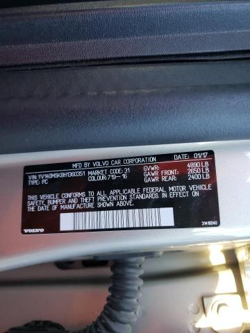 2017 VOLVO V60 PREMIE YV140MSK8H1360351