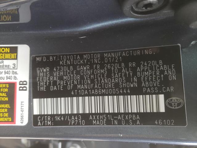 2021 TOYOTA AVALON LIM 4T1DA1AB6MU005444