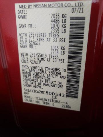 2021 NISSAN ROGUE SL 5N1AT3CA2MC800543