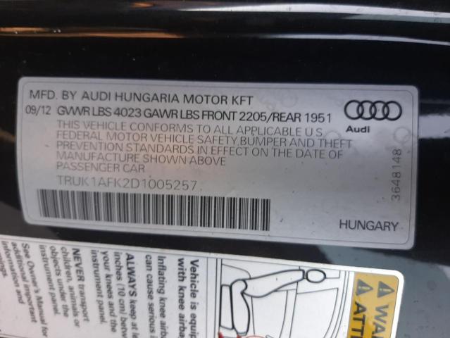 2013 AUDI TTS PRESTI TRUK1AFK2D1005257